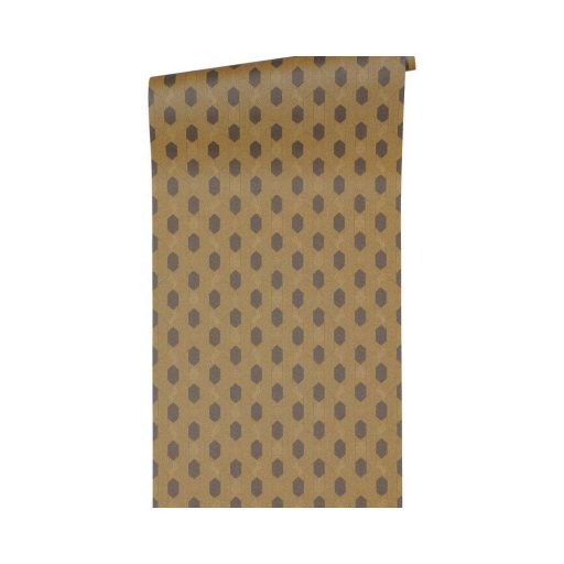 Architects Paper Absolutely Chic 36973-6  Grafikus hatszög/méhsejt mintázat arany sötétbarna tapéta