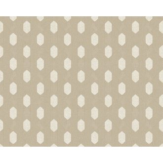   Architects Paper Absolutely Chic 36973-7  Grafikus hatszög/méhsejt mintázat szürkésbarna krémszín tapéta