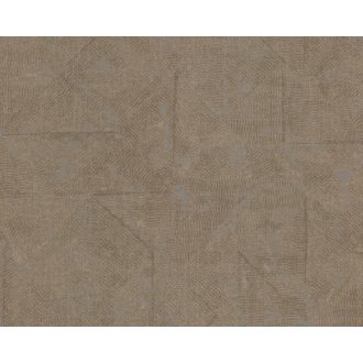   Architects Paper Absolutely Chic 36974-8  strukturált egyszínű rombuszok barna árnyalatok szürke tapéta