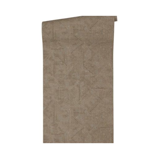 Architects Paper Absolutely Chic 36974-8  strukturált egyszínű rombuszok barna árnyalatok szürke tapéta