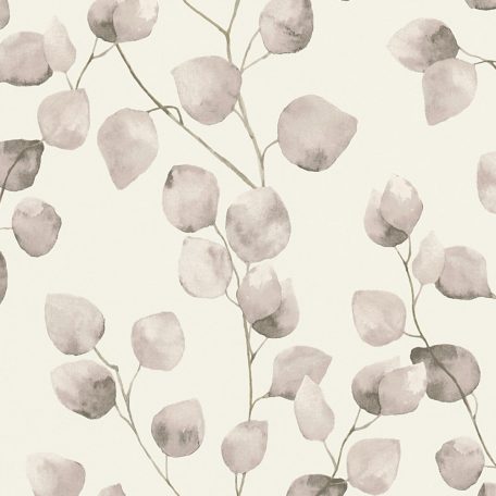 Natur levélmintázat karcsú ágakon akvarell levelek krémfehér bézs szürke tapéta