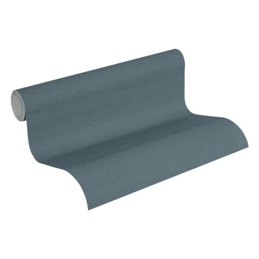 Egyszínű vászonhatású strukturminta kék/szürkéskék tónus tapéta