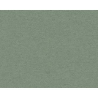   Egyszínű vászonhatású strukturminta zöld tónus tapéta