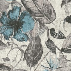  Natur dzsungel trópusi növények virágok szürkésfehér szürke kék fekete tapéta