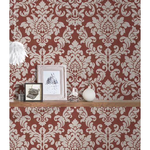 AS-Creation Trendwall 37270-5 Klasszikus barokk díszítőminta piros/bordó ezüst tapéta