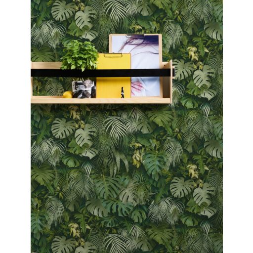 As-Creation Greenery 37280-2 Natur dzsungel trópusi levelek zöld árnyalatok tapéta