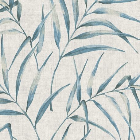 As-Creation Greenery 37335-1 Natur botanikus filigrán páfránylevelek világos szürke kék tapéta