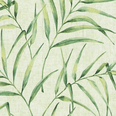  Natur botanikus filigrán páfránylevelek világoszöld zöld sárgászöld árnyalatok tapéta