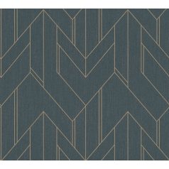   Architects Paper VILLA 37369-1 Geometrikus grafikus absztrakt minta sötétszürke/antracit fémes arany mintarajzolat csillogó pontok játékatapéta