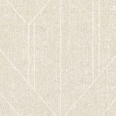   Szabályos Art Deco ihletésű nyílformák és rombuszok geometriai mintája meleg homokbézs törtfehér és gyöngyház tónus tapéta