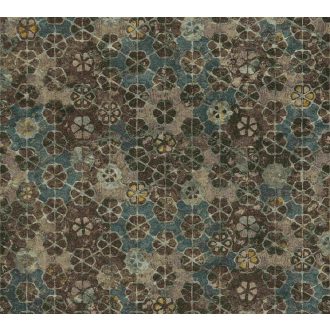   As-Creation New Walls 37391-1 FINCA HOME Natur díszes csempe hatású minta bézs barna zöld türkiz narancs tapéta