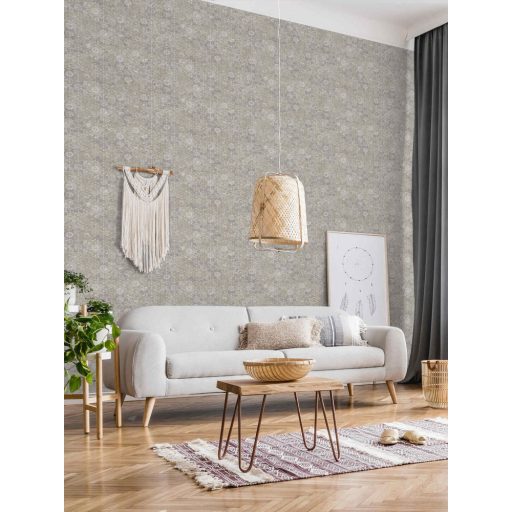 As-Creation New Walls 37391-2  FINCA HOME Natur díszes csempe hatású minta szürke szürkésbézs halvány lila fehér tapéta