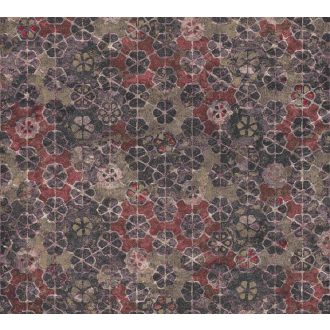   As-Creation New Walls 37391-3  FINCA HOME Natur díszes csempe hatású minta szürkéslila barna rézszín piros fémes hatás tapéta