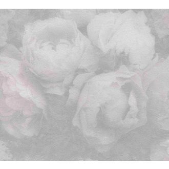   As-Creation New Walls 37392-3  ROMANTIC DREAM nagyformátumú virágzó bimbók szürke halvány orgonalila fehér tapéta