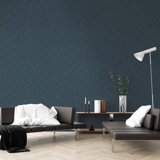 As-Creation New Walls 37394-1 50s GLAM Geometrikus rombuszminta fényes pigmentált díszek zöldeskék arany türkiz réz tapéta