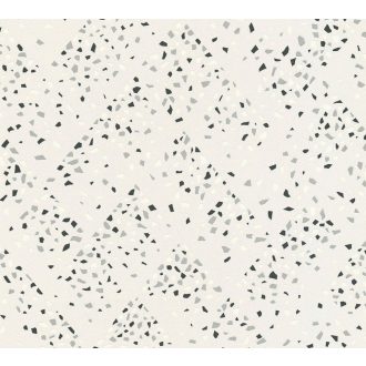   As-Creation New Walls 37394-2 50s GLAM Geometrikus rombuszminta fényes pigmentált díszek szürkésfehér fehér ezüst antracit tapéta