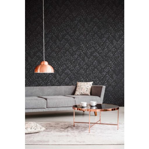 As-Creation New Walls 37394-5  50s GLAM Geometrikus rombuszminta fényes pigmentált díszek antracit ezüst zöld tapéta