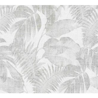   As-Creation New Walls 37396-2 COSY & RELAX Natur levelek krém szürke szürkésbarna tapéta