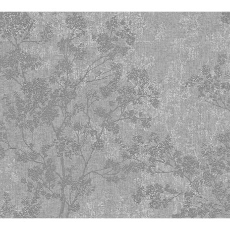 As-Creation New Walls 37397-1 COSY & RELAX Natur virágzó ágak szürke sötétszürke ezüstfehér tapéta