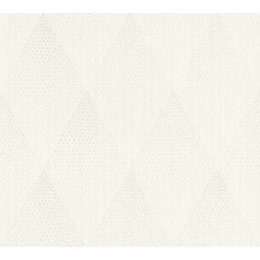   As-Creation New Walls 37419-2  50s GLAM Geometrikus csillogó pontokkal kialakított rombuszok szürkésfehér ezüst tapéta