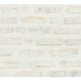   As-Creation New Walls 37422-1 LOFT LIVING Natur meszelt téglafal szürkésfehér krémszürke bézs halvány sárgásvörös tapéta