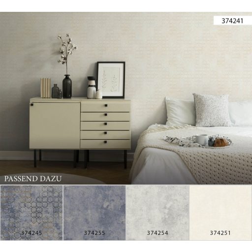 As-Creation New Walls 37425-1 Egyszínű strukturált krémszín enyhe fény tapéta