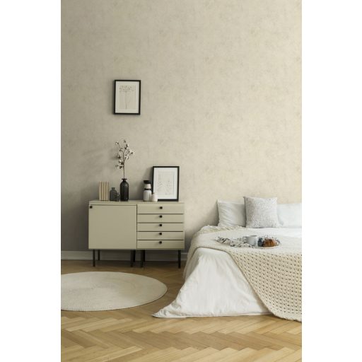 As-Creation New Walls 37425-2 Egyszínű strukturált krém/bézs enyhe ezüst fény tapéta