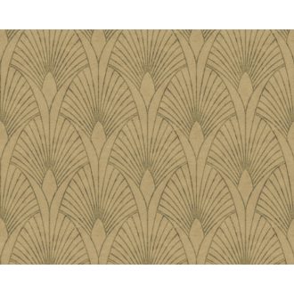   As-Creation New Walls 37427-2 50s GLAM Art Deco bézs barna arany mintarajzolat tapéta