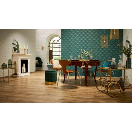 As-Creation New Walls 37427-5 50s GLAM Art Deco petrolkék arany mintarajzolat tapéta