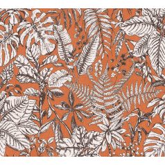   As-Creation Daniel Hechter 6, 37520-4  Natur botanikus dzsungel trópusi levelek narancs barna fehér tapéta