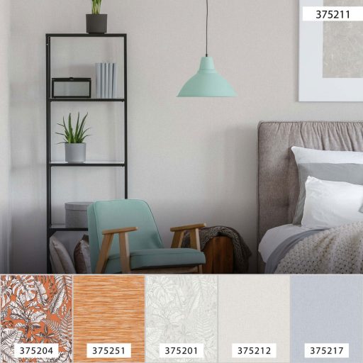 As-Creation Daniel Hechter 6, 37521-1 Egyszínű strukturált fehér szürkésfehér tapéta