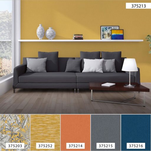 As-Creation Daniel Hechter 6, 37521-3  Egyszínű strukturált sárga tapéta