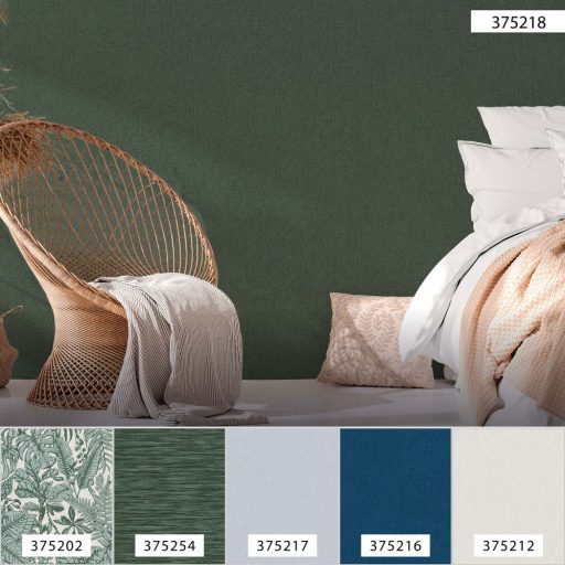 As-Creation Daniel Hechter 6, 37521-8  Egyszínű strukturált sötétzöld  tapéta