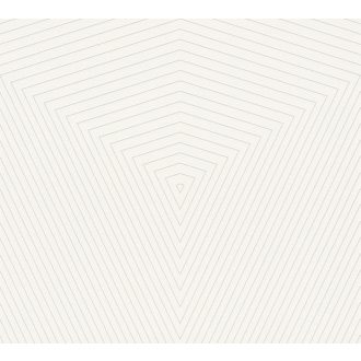   As-Creation Daniel Hechter 6, 37522-1 Geometrikus grafikus designminta fehér finom ezüstfényű vonalak tapéta