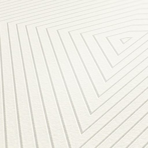 As-Creation Daniel Hechter 6, 37522-1 Geometrikus grafikus designminta fehér finom ezüstfényű vonalak tapéta