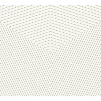   As-Creation Daniel Hechter 6, 37522-2 Geometrikus grafikus designminta fehér ezüstfényű vonalak tapéta