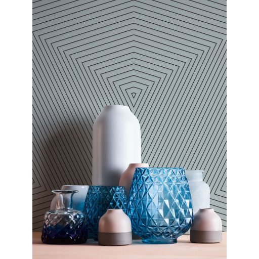 As-Creation Daniel Hechter 6, 37522-4  Geometrikus grafikus designminta világos zöld sötétszürke finoman fénylő vonalak tapéta