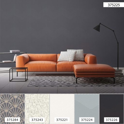 As-Creation Daniel Hechter 6, 37522-5  Geometrikus grafikus designminta sötétszürke bronz finoman fénylő vonalak tapéta