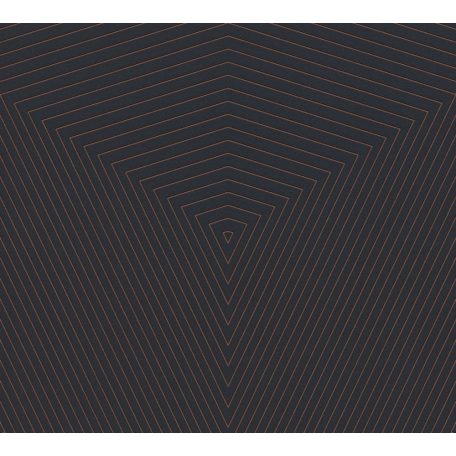 As-Creation Daniel Hechter 6/Black is Beautiful 37522-6 Geometrikus grafikus designminta fekete bronz finoman fénylő vonalak tapéta