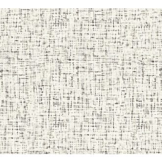   As-Creation Daniel Hechter 6, 37524-1 Natur Durva szövet strukturált fehér szürke fekete tapéta