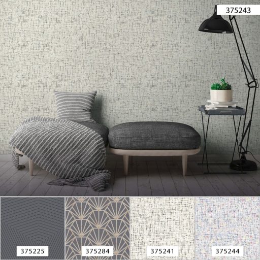 As-Creation Daniel Hechter 6, 37524-3  Natur Durva szövet strukturált törtfehér szürke bézs barna tapéta