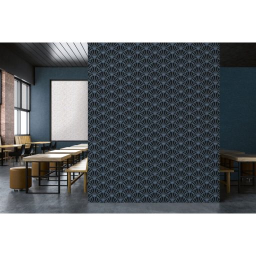 As-Creation Daniel Hechter 6, 37524-4  Natur Durva szövet strukturált törtfehér kék szines tapéta