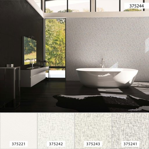 As-Creation Daniel Hechter 6, 37524-4  Natur Durva szövet strukturált törtfehér kék szines tapéta