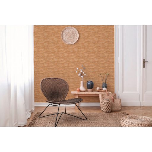 As-Creation Daniel Hechter 6, 37525-1 Natur Csíkos Design vízszintes töredezett csíkozás narancs bézs barna tapéta