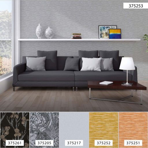 As-Creation Daniel Hechter 6, 37525-3 Natur Csíkos Design vízszintes töredezett csíkozás világos szürke és szürke árnyalatok tapéta