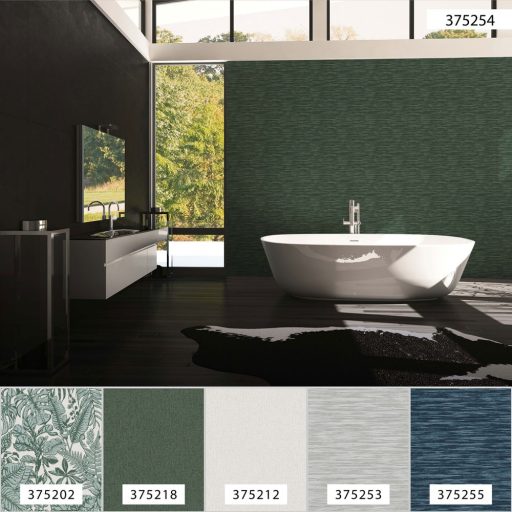 As-Creation Daniel Hechter 6, 37525-4  Natur Csíkos Design vízszintes töredezett csíkozás zöld és sötétzöld árnyalatok tapéta