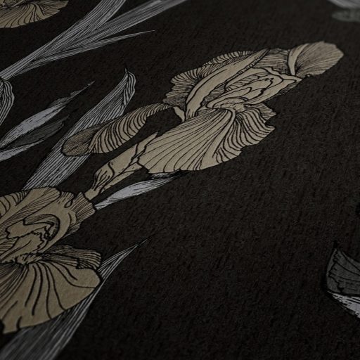 As-Creation Daniel Hechter 6/Black is Beautiful 37526-1 Natur Virágos díszítőminta fekete ezüstszürke barna tapéta