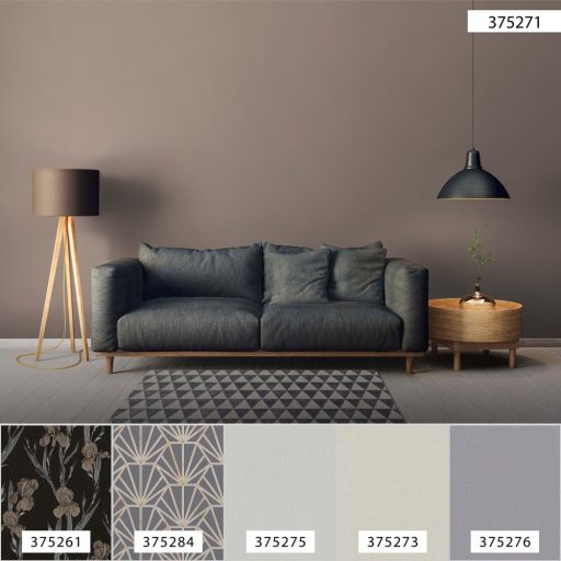 As-Creation Daniel Hechter 6, 37527-1 Natur Egyszínű texturált melírozott barna bézs tapéta