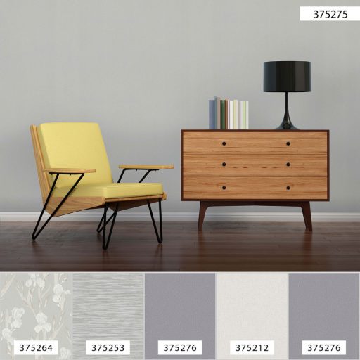 As-Creation Daniel Hechter 6, 37527-5  Natur Egyszínű texturált melírozott szürke szürkésbézs tapéta