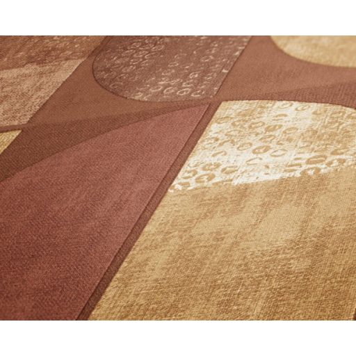 As-Creation Geo Nordic 37531-7 Geometrikus grafikus felezett ovális síkidomok barna vörösesbarna sárga narancs bézs tapéta